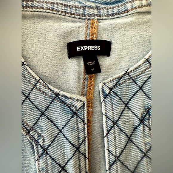 Express elevated denim jacket, size medium - Picture 3 of 3